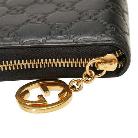 gucci gucci guccissima leather zip around w|guccissima leather continental wallet.